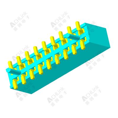 排母1.27MM  双排  SMT 带定位柱  H=3.4MM