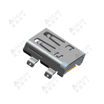 MIRCO HDMI D TYPE 19pin母座 0.40 Pitch. 板高= 1.0mm SMT 