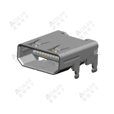 MIRCO HDMI D TYPE 19pin母座 0.40 Pitch. 板高= 1.5mm 混合型