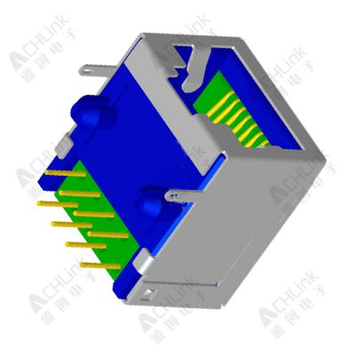 RJ45插座 8P8C 90度 铁壳全包